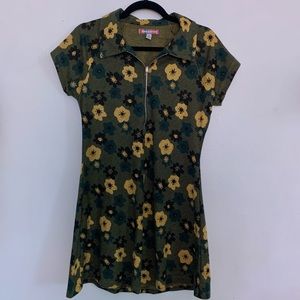 Urban Outfitters Arlo Zip-Up Mini Dress